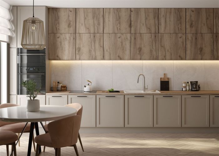 Мойка кухонная Deante Momi, гранит, прямоуг., с крылом, 780х500х230мм, чаша - 1, врезная, алебастр + кухонная доска