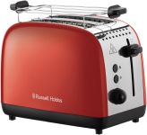 Тостер Russell Hobbs Colours Plus 1600Вт, підігрів, розморожування, метал., червоний