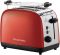 Тостер Russell Hobbs Colours Plus 1600Вт, подогрев, разморозка, металл, красный