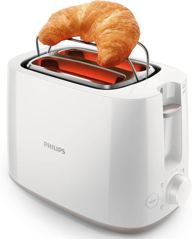 Тостер Philips Daily Collection 830Вт, пластик, білий