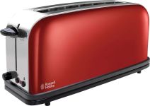 Тостер Russell Hobbs Classic 1100Вт, довгі слоти, метал, червоний