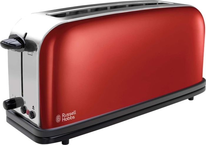 Тостер Russell Hobbs Classic 1100Вт, довгі слоти, метал, червоний