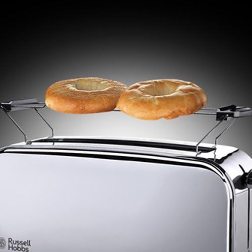 Тостер Russell Hobbs Chester 1000Вт, довгі слоти, метал, сріблястий