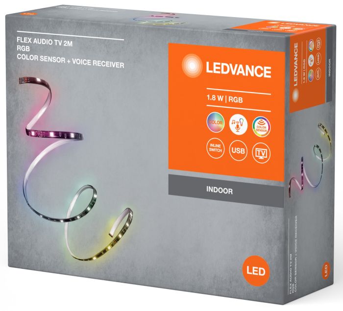 Лента светодиодная LEDVANCE FLEX AUDIO TV 1,8W, 2M RGB COLORSEN USB