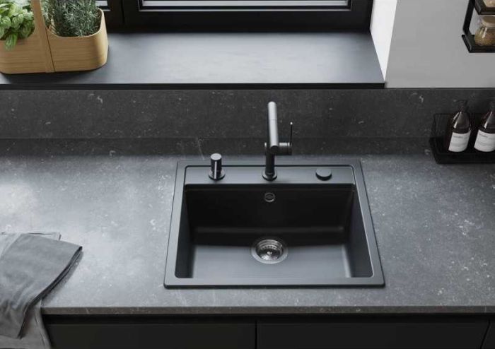 Набір для кухні Hansgrohe , гранітна мийка S520-F510 + зміш. Talis M54, чорний графіт-сталь