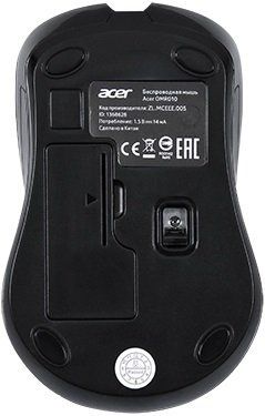 Мышь Acer OMR010, WL, чёрный