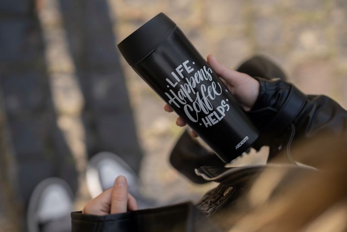 Термочашка Ardesto Coffee Time, 450мл, нержавеющая сталь, черный