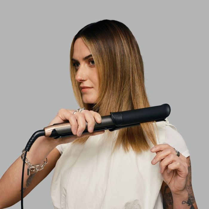 Випрямляч 2в1 Remington One Straight&Curl, 2в1 випрямляч та плойка, темп.режимів-5, 150-230С, кейс та рукавичка в комплекті, кераміка, чорний