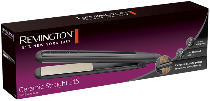 Випрямитель Remington Ceramic Straight 215, >215С, дисплей, керамика, черный