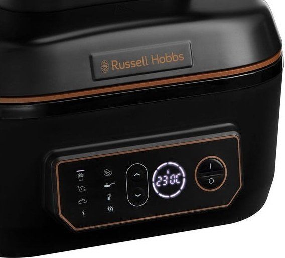 Мультипечь Russell Hobbs SatisFry Air&Grill, 1745Вт, чаша-5.5л, сенсорное управл., алюминий/пластик, черно-оранжевый
