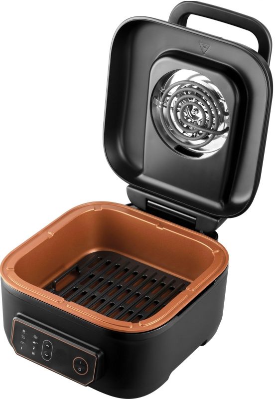 Мультипечь Russell Hobbs SatisFry Air&Grill, 1745Вт, чаша-5.5л, сенсорное управл., алюминий/пластик, черно-оранжевый