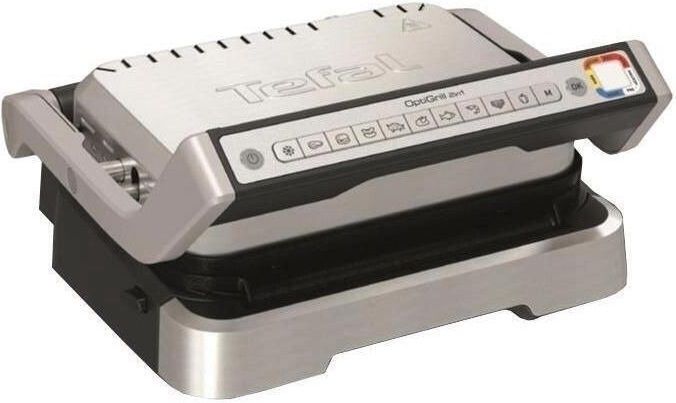 Гриль Tefal прижимной OptiGrll 2100Вт, темп. режимов-4, съёмные пластины, металл