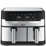 Мультипечь Tefal Dual EasyFry&Grill AirFryer, 2700Вт, чаша-5.2/3.1л, сенсорное управл., 2 чаши, гриль, пластик, серо-черный