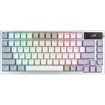 Клавіатура механічна ASUS ROG Azoth 81key, NX Red, USB-A/WL/BT, EN, RGB, білий