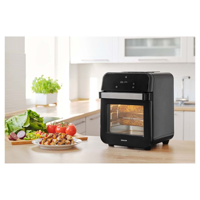 Мультипеч Sencor Vita, 1500Вт, объем-12л, сенсорне управл., 60-200°C, нержав.сталь, платик, черный
