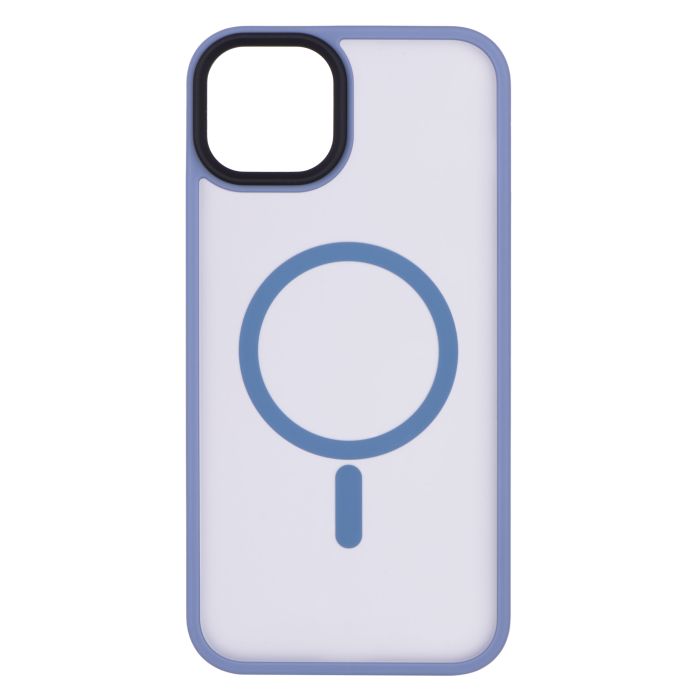 Чохол 2Е Basic для iPhone 15 Plus, Soft Touch MagSafe Cover, синій світлий
