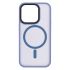Чехол 2Е Basic для iPhone 15 Pro, Soft Touch MagSafe Cover, синий светлый