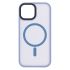 Чехол 2Е Basic для iPhone 15, Soft Touch MagSafe Cover, синий светлый