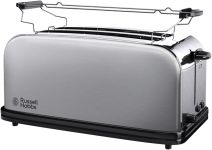 Тостер Russell Hobbs Oxford 1600Вт, довгі слоти на 4 тости, метал, сріблястий