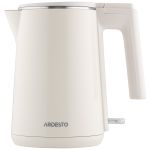 Электрочайник Ardesto 1л, Strix, двойные стенки бежевый