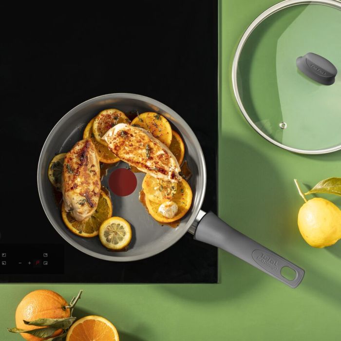 Сотейник с крышкой Tefal Renewal, 24см, алюминий, бакелит, стекло, черный