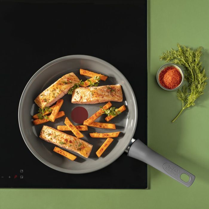 Сковорода Tefal Renewal, 28см, алюминий, бакелит, серый