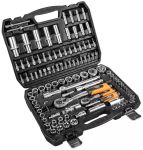 Набір інструментів Neo Tools, набір торцевих головок, 108шт, 1/2", 1/4", CrV, кейс