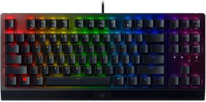 Клавиатура механическая Razer BlackWidow V3 TKL 87key, Green Switch, USB-A, EN/RU, RGB, чёрный