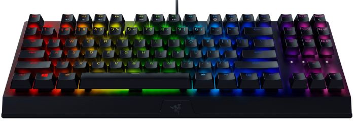 Клавиатура механическая Razer BlackWidow V3 TKL 87key, Green Switch, USB-A, EN/RU, RGB, чёрный
