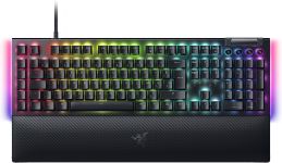Клавиатура механическая Razer BlackWidow V4, 114key, Yellow Switch, USB-A, EN/RU, RGB, чёрный