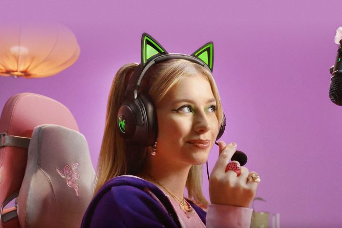 Гарнітура Razer Kraken Kitty V2, RGB, USB-A, чорний