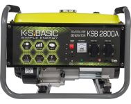 Генератор бензиновий Konner&Sohnen Basic KSB 2800A, 230В, 2.8кВт, ручний стартер, 36.2кг
