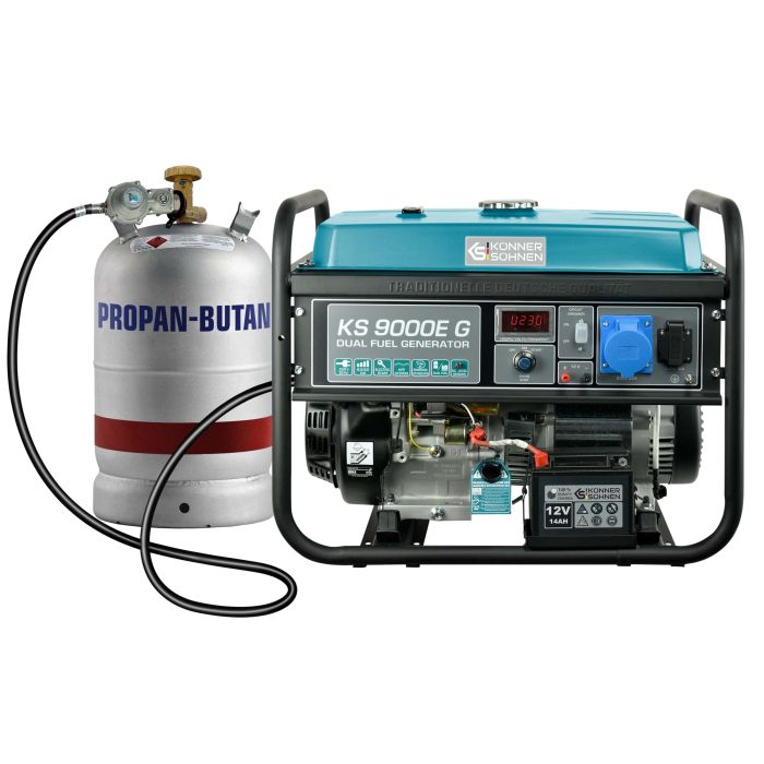 Генератор газо-бензиновый Konner&Sohnen KS 9000E G, 230В, 6.5кВт, электростартер, 83.0кг