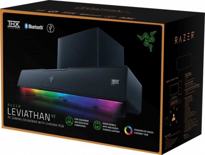 Акустическая система Razer Leviathan V2 7.1 USB-A/BT RGB, чёрный