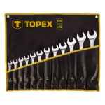 Ключі гайкові TOPEX, набір 12шт, комбіновані, 13-32мм, CrV, чохол-скручування
