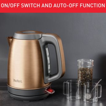 Электрочайник Tefal Coppertinto 1.7л, Strix, нерж. сталь, бронзовый