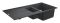 Мойка кухонная Grohe K400, гранит, прямоуг., с крылом, 1000x500x205мм, чаша - 2, врезная, черный гранит