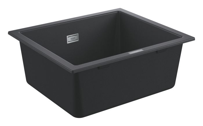 Мийка кухонна Grohe K700U, граніт, прямокут., без крила, 533x457x205мм, чаша - 1, врізна/під стільницю, чорний граніт