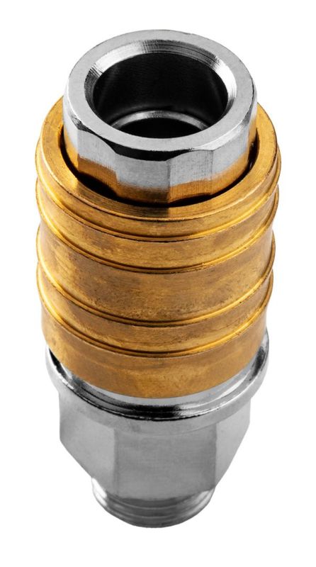 Муфта быстросъемная Neo Tools к компрессору, 1/4", 16бар, нержавеющая сталь, латунь