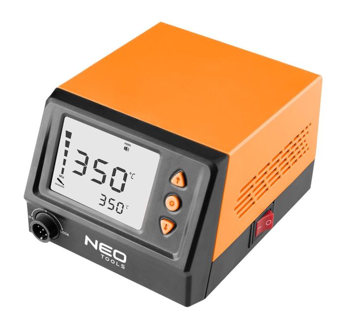 Паяльная станция Neo Tools SL1, 60Вт, 180-450 °С, ЖК-дисплей, ESD защита, автоматическое отключение