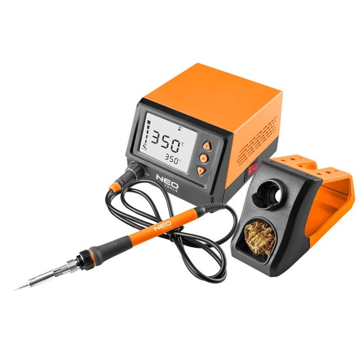 Паяльная станция Neo Tools SL1, 60Вт, 180-450 °С, ЖК-дисплей, ESD защита, автоматическое отключение
