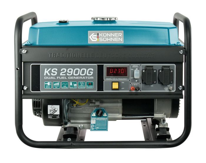 Генератор газо-бензиновый Konner&Sohnen KS 2900G, 230В, 2.9кВт, ручной запуск, 43кг
