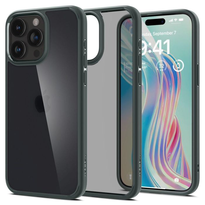 Чехол Spigen для iPhone 15 Pro Max, Ultra Hybrid, Frost Green