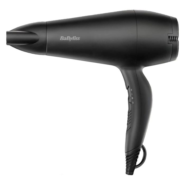Фен Babyliss, 2000Вт, режимов-2, ионизиция, хол. обдув, 2 насадки, черный