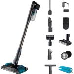 Пылесос Philips беспроводный Aqua Plus, влажная уборка, конт пыль -0.6л, автон. раб. до 30мин, вес-1.7кг, НЕРА, турборежим, синий