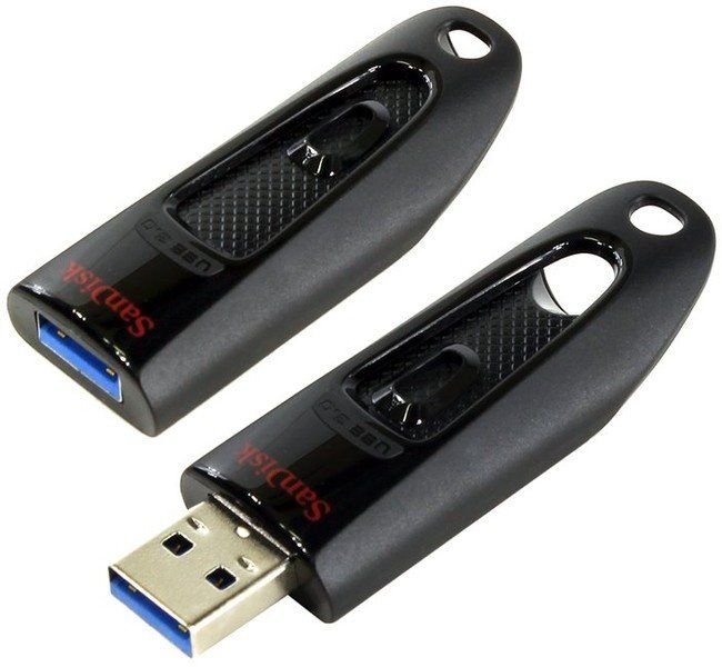 Накопитель SanDisk   64GB USB 3.0 Type-A Ultra Чёрный