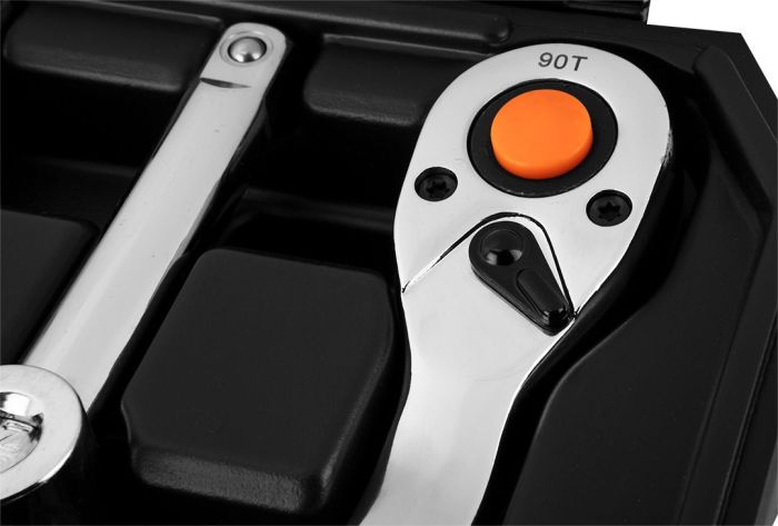 Набор инструмента Neo Tools, набор торцевых головок, 58шт, 1/2", CrV, кейс