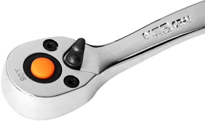Набор торцевых головок Neo Tools, 12шт, 1/2", трещотка 90 зубцов, CrV