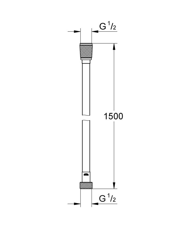 Шланг для душа Grohe длина - 1500мм, ПВХ, хром