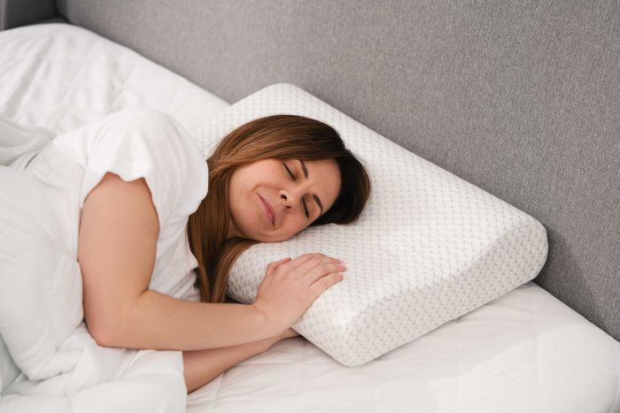 Подушка ортопедическая Ardesto Sleepwell, 60х40х11/9см, волна, пена мемори, белый